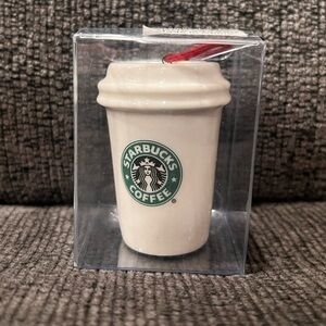 Starbucks Holiday 2007 Logo Ceramic Ornament NIB